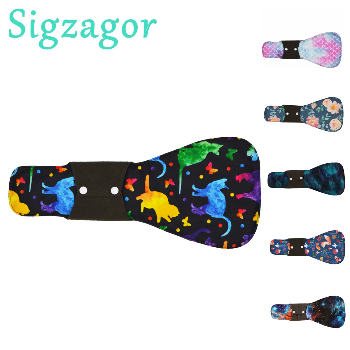 Cloth Pad Reusable - [Sigzagor]1 Assorbente mestruale in tessuto XXL